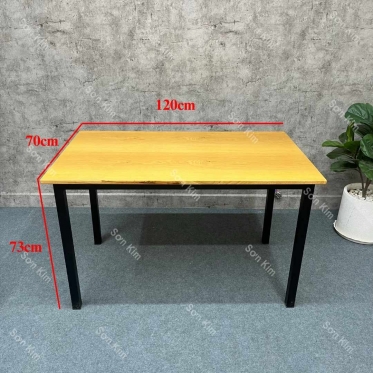Bàn Ăn 4 chân sắt thẳng và Ghế Tỉ Tôm Lưng Sọc BGA34