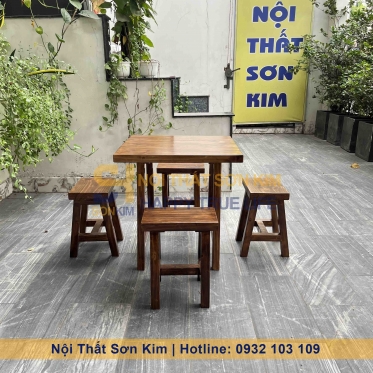 Bàn Ăn Băng Chữ A Gỗ Thông BGC276