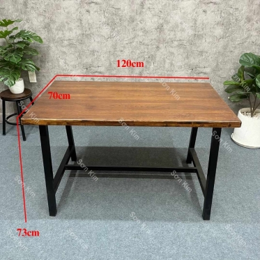 Bàn Ăn Chân Chữ A Và Ghế Tỉ Tôm Lưng Sọc BGA35