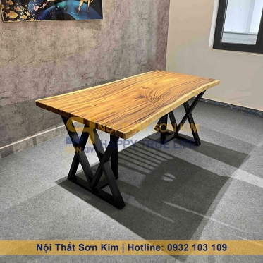 Bàn Ăn Gỗ Me Tây Nguyên Tấm BC70