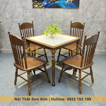 Bàn Ăn Louis Và Ghế Amish BGA40