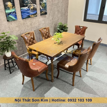 Bàn Ăn Louis Và Ghế Ăn Phòng VIP BGA43