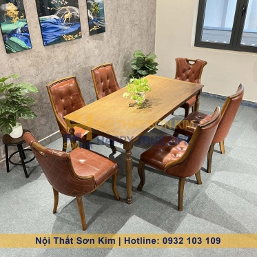 Bàn Ăn Louis Và Ghế Ăn Phòng VIP BGA43