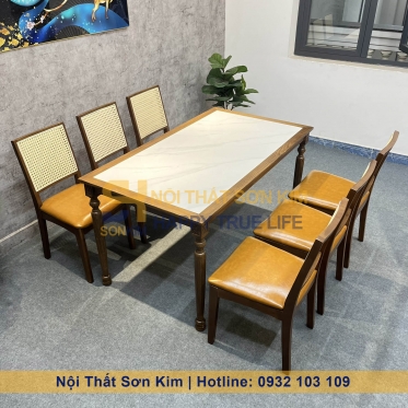 Bàn Ăn Louis Và Ghế Mila BGA42