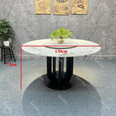 Bàn Ăn Tròn Xoay Kích Thước Lớn 1m3 Và Ghế Lix BGD53