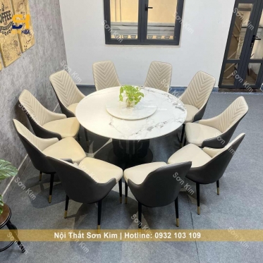 Bàn Ăn Tròn Xoay Kích Thước Lớn 1m3 Và Ghế Lix BGD53 Bàn Ăn Tròn Xoay Kích Thước Lớn 1m3 Và Ghế Lix BGD53