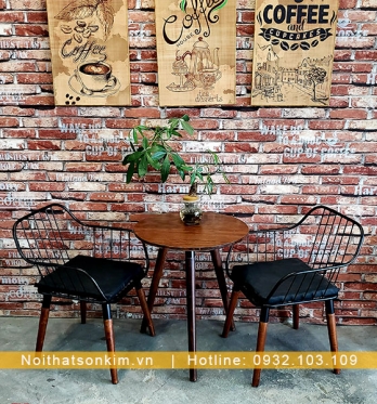 Bàn Ghế Cà Phê Sắt BGC112