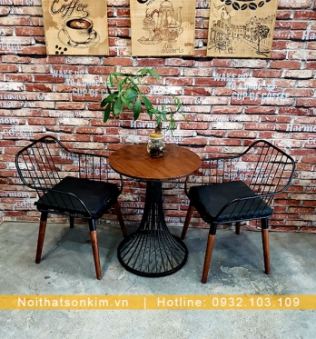 Bàn Ghế Cà Phê Sắt BGC112