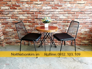 Bàn Ghế Cafe Bằng Sắt BGC117