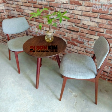 Bàn Ghế Gỗ Bán Cà Phê BGC75