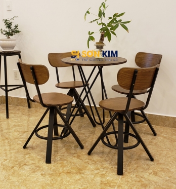 Bàn Ghế Gỗ Quán Cafe Giá Rẻ BGC91
