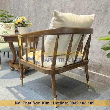 Bộ Bàn Ghế Cafe Caracole Beauty Indochine Gỗ Nâu BGC222