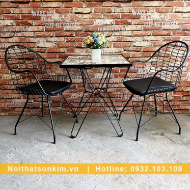Bàn Ghế Cafe Bằng Sắt BGC122