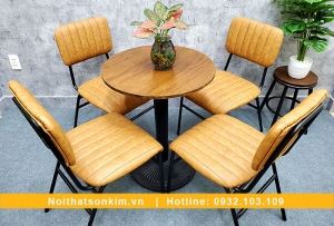 Bộ bàn ghế gỗ cà phê BGC137 bàn ghế cafe độc đáo