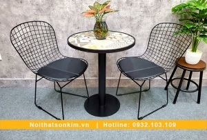 Bàn ghế cafe bằng sắt BGC136 bàn ghế cafe độc lạ