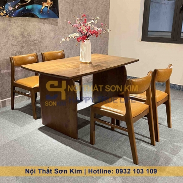 Bàn Rustic Chân Trơn Ghế Bella BGC280