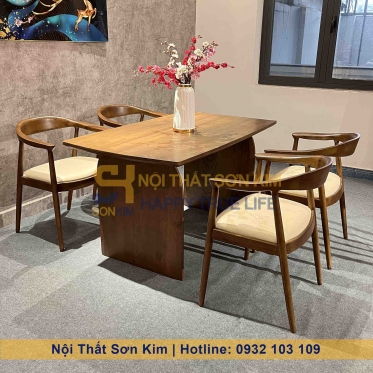 Bàn Rustic Chân Trơn Ghế Kenedy BGC281