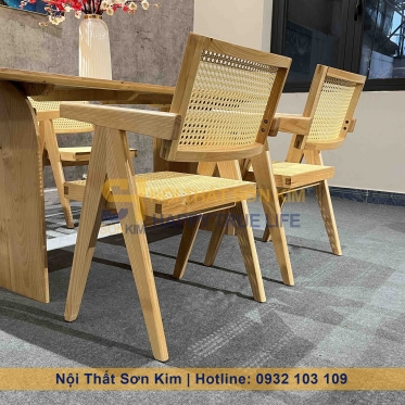 Bàn Rustic Chân Trơn - Ghế Vleg BGC268