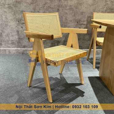 Bàn Rustic Chân Trơn - Ghế Vleg BGC268