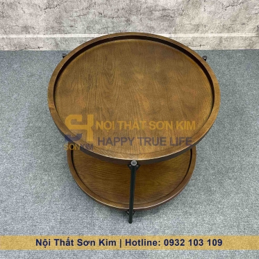 Bàn Sofa 2 Tầng Chân Sắt BC80