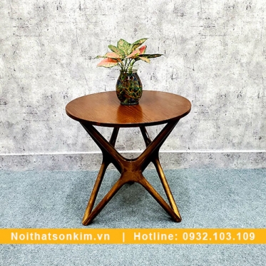 Bàn tròn cafe BC54 mẫu bàn cafe gỗ đẹp