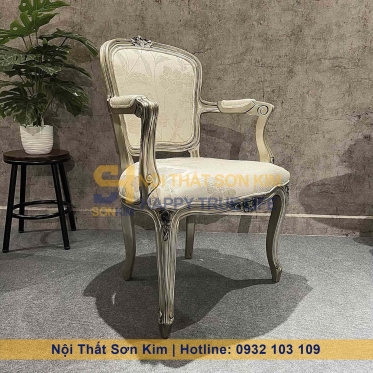 Bộ Bàn Ghế Louis Hoa Mai có tay BGC254
