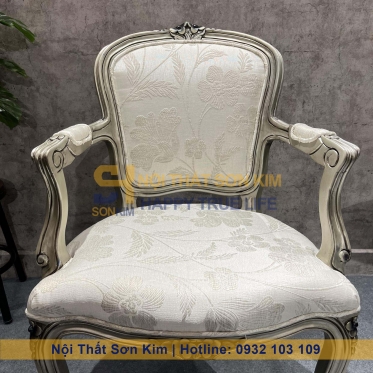 Bộ Bàn Ghế Louis Hoa Mai có tay BGC254