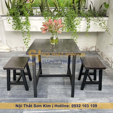Bộ Bàn Ăn Băng Chữ A Màu Sơn SK05 BGA38