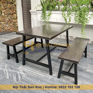 Bộ Bàn Ăn Băng Chữ A Màu Sơn SK05 BGA37
