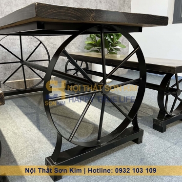 Bộ Bàn Ghế Bánh Xe Màu SK05 BGA36