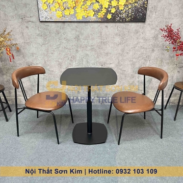Bộ Bàn Ghế Café Violin Lưng Nệm Sơn Kim BGC289