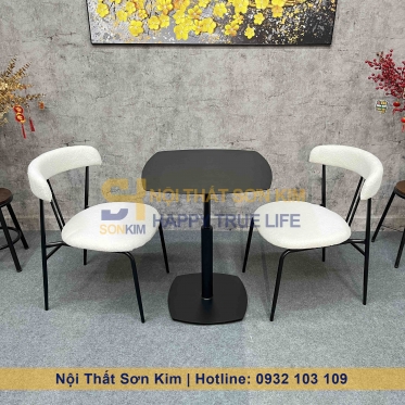 Bộ Bàn Ghế Café Violin Lưng Nệm Sơn Kim BGC289