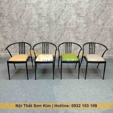 Bộ Bàn Ghế Wishbone Sắt Café Mới BGC293