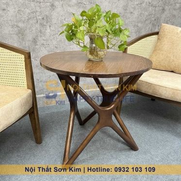 Bộ Ghế Cafe Harvey Gỗ Nâu Và Bàn Sofa Café BGC218