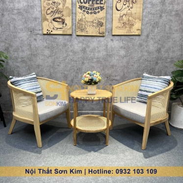 Bộ Ghế Cafe Harvey Gỗ Tự Nhiên Và Bàn Sofa Café BGC220 Bộ Ghế Cafe Harvey Gỗ Tự Nhiên Và Bàn Sofa Café BGC220