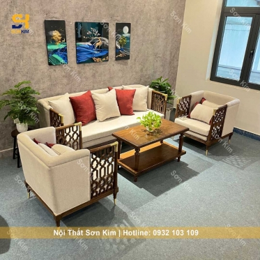 Bộ Sofa CHAWOO và bàn Sofa chân tiện BGC216