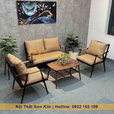 Bộ Sofa Khung Sắt Café Mới BGC272