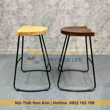 Ghế Bar Chân Sắt Mặt Lõm GC178