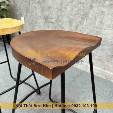 Ghế Bar Chân Sắt Mặt Lõm GC178