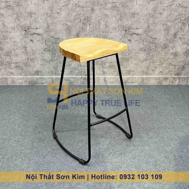 Ghế Bar Chân Sắt Mặt Lõm GC178