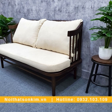 Ghế Gỗ Cafe GC97 ghế gỗ quán cafe đệm trắng đẹp
