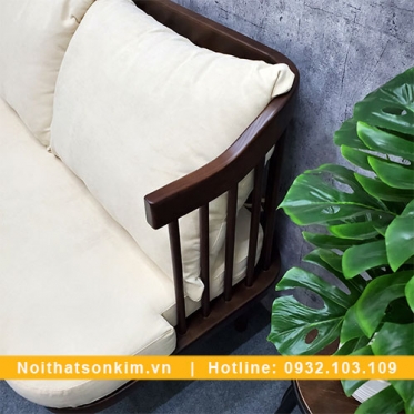 Ghế Gỗ Cafe GC97 ghế gỗ quán cafe đệm trắng đẹp
