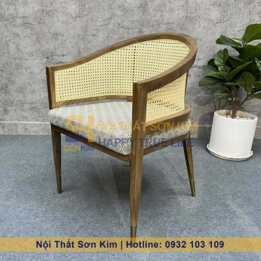 Ghế Gỗ Lưng Mây Indochine GC149