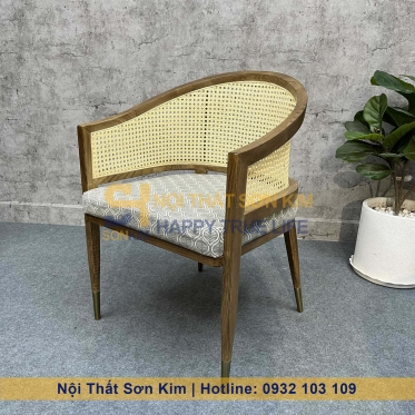 Ghế Gỗ Lưng Mây Indochine GC149