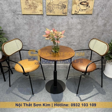 Ghế HENRY có tay kết hợp với bàn café Sơn Kim BGC233 Ghế HENRY có tay kết hợp với bàn café Sơn Kim BGC233