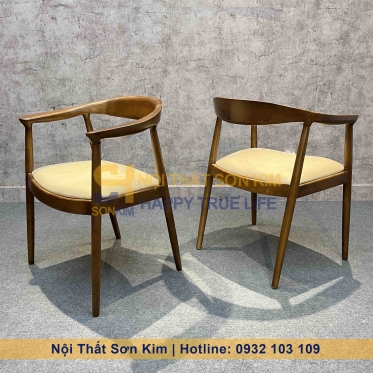 Ghế Kenedy và Bàn Trụ Gỗ Cao Su BGC270