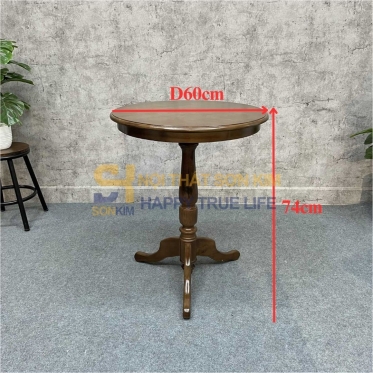 Ghế Napoleon Kêt Hợp Cùng Bàn Trụ Gỗ Cao Su BGC258