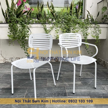 Ghế Tôn xẽ rãnh kết hợp với bàn café ngoài trời BGC246