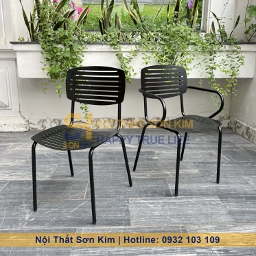 Ghế Tôn xẽ rãnh kết hợp với bàn café ngoài trời BGC246