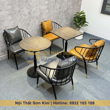 Ghế VARIO có tay kết hợp với bàn café Sơn Kim BGC242